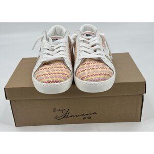 NIB Vintage Havana Carla Sneakers Light Pink Multi Lace Up Xtra Pink Laces 7M